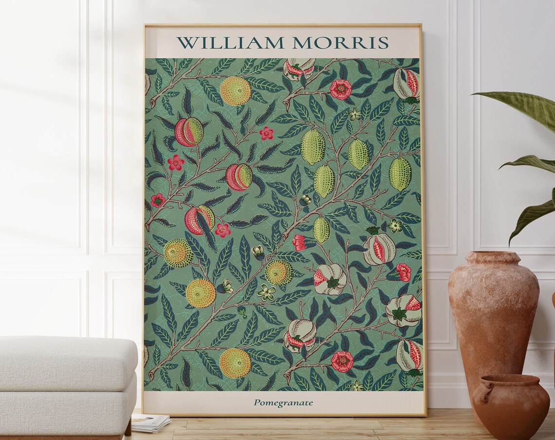 William Morris Pomegranate Vintage Art Print