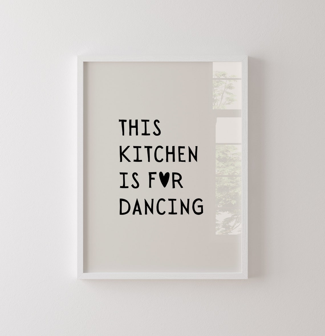 This Kitchen Is For Dancing Black Typography Minimalist Poster - Image 8