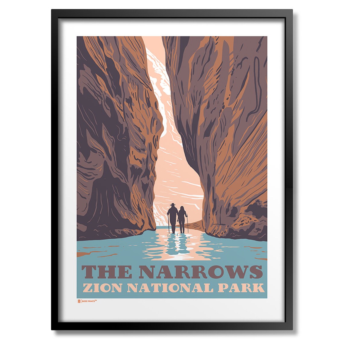 Zion National Park The Narrows Travel Poster