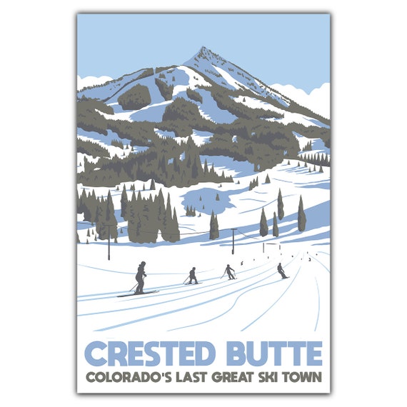 Crested Butte Ski Town Postcard