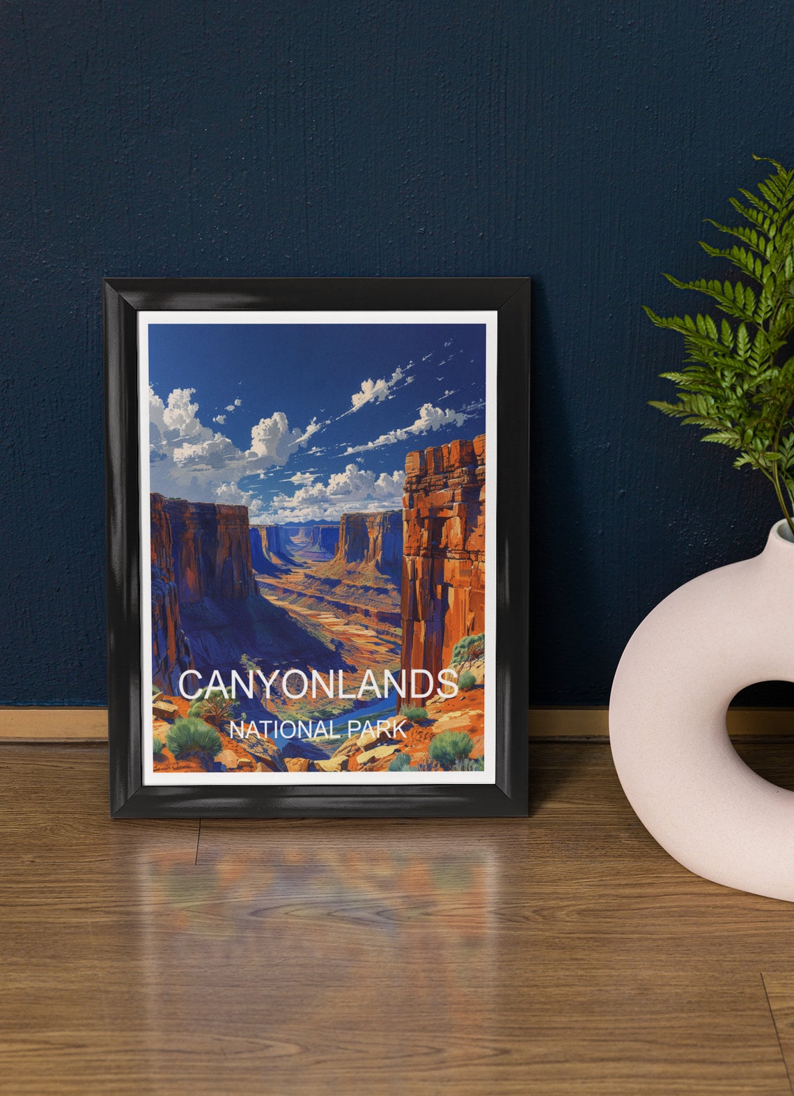 Canyonlands National Park Red Rock Canyon Vintage Travel Poster