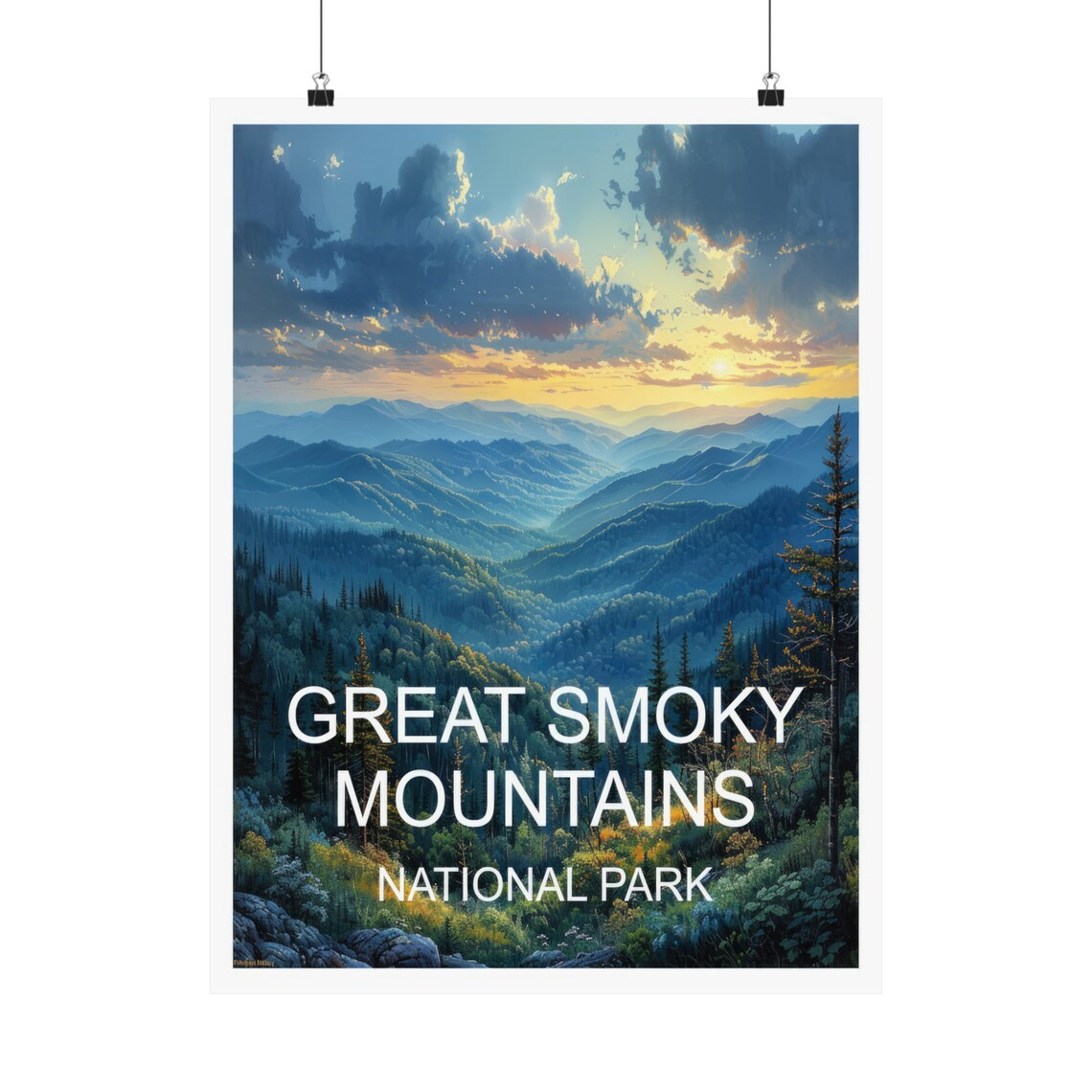 Great Smoky Mountains National Park Sunset Ridge Travel Poster - Image 5