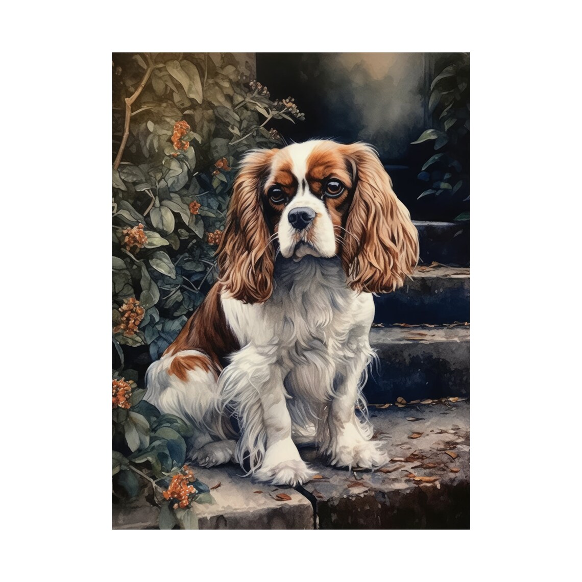 Cavalier King Charles Spaniel Dog Art Print Dog Wall Art Animal Art Print Animal Art Poster Dog Lover Gift Colorful Animal Wall Art - Image 4