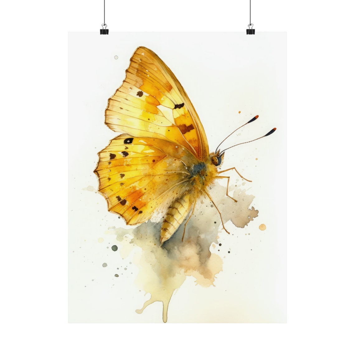 Little Yellow Butterfly Art Print Butterfly Home Dcor Watercolor Butterfly Painting Insect Wall Art Nature Lover Butterflies Artwork - Image 5