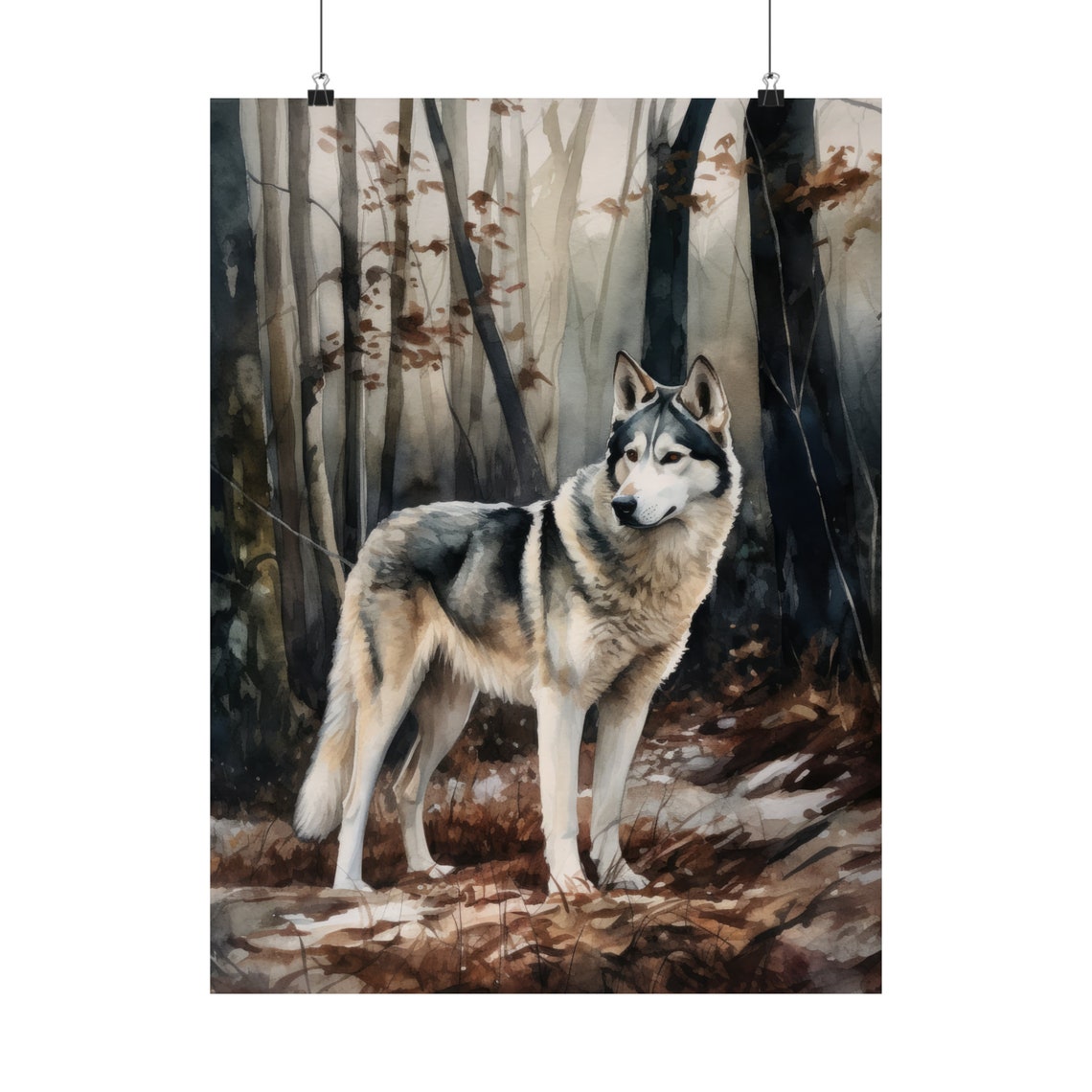 Siberian Husky Dog Art Print Dog Wall Art Animal Art Print Animal Art Poster Dog Lover Gift Colorful Animal Wall Art Cool Dog Art - Image 5