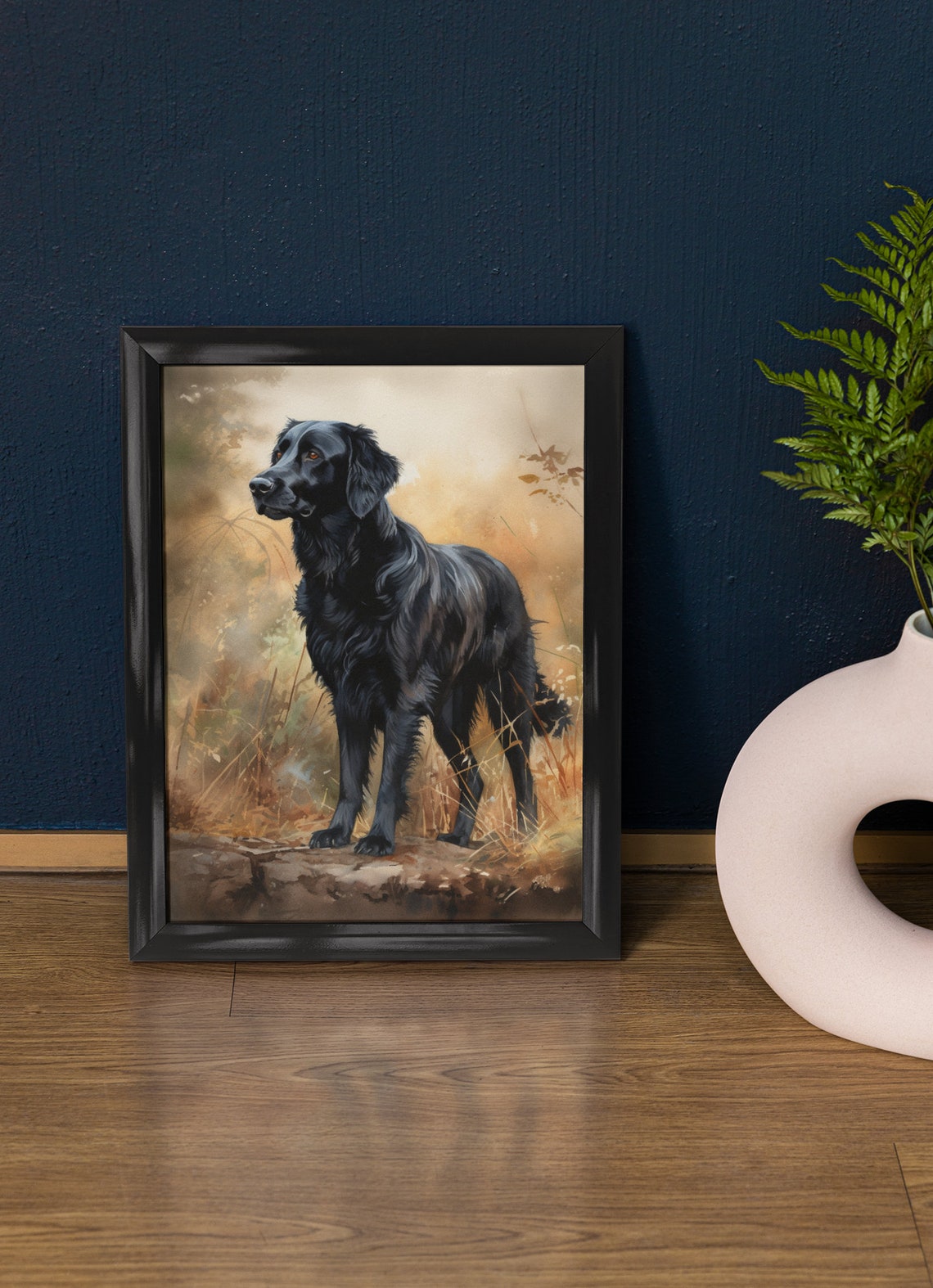 Flat Coated Retriever Dog Art Print Dog Wall Art Animal Art Print Animal Art Poster Dog Lover Gift Colorful Animal Wall Art Cool Dog