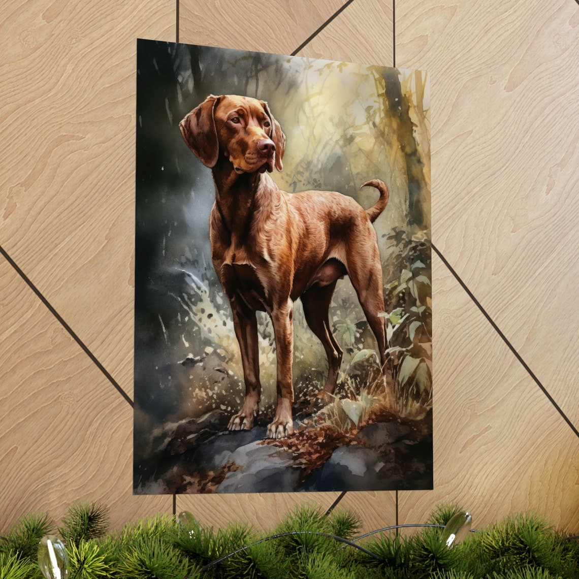 Wirehaired Vizsla Dog Art Print Dog Wall Art Animal Art Print Animal Art Poster Dog Lover Gift Colorful Animal Wall Art Cool Dog Art - Image 2