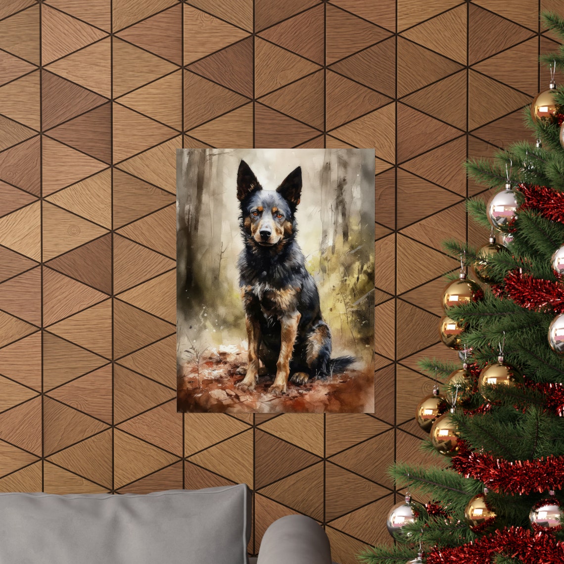 Mudi Dog Art Print Dog Wall Art Animal Art Print Animal Art Poster Dog Lover Gift Colorful Animal Wall Art Cool Dog Art - Image 3