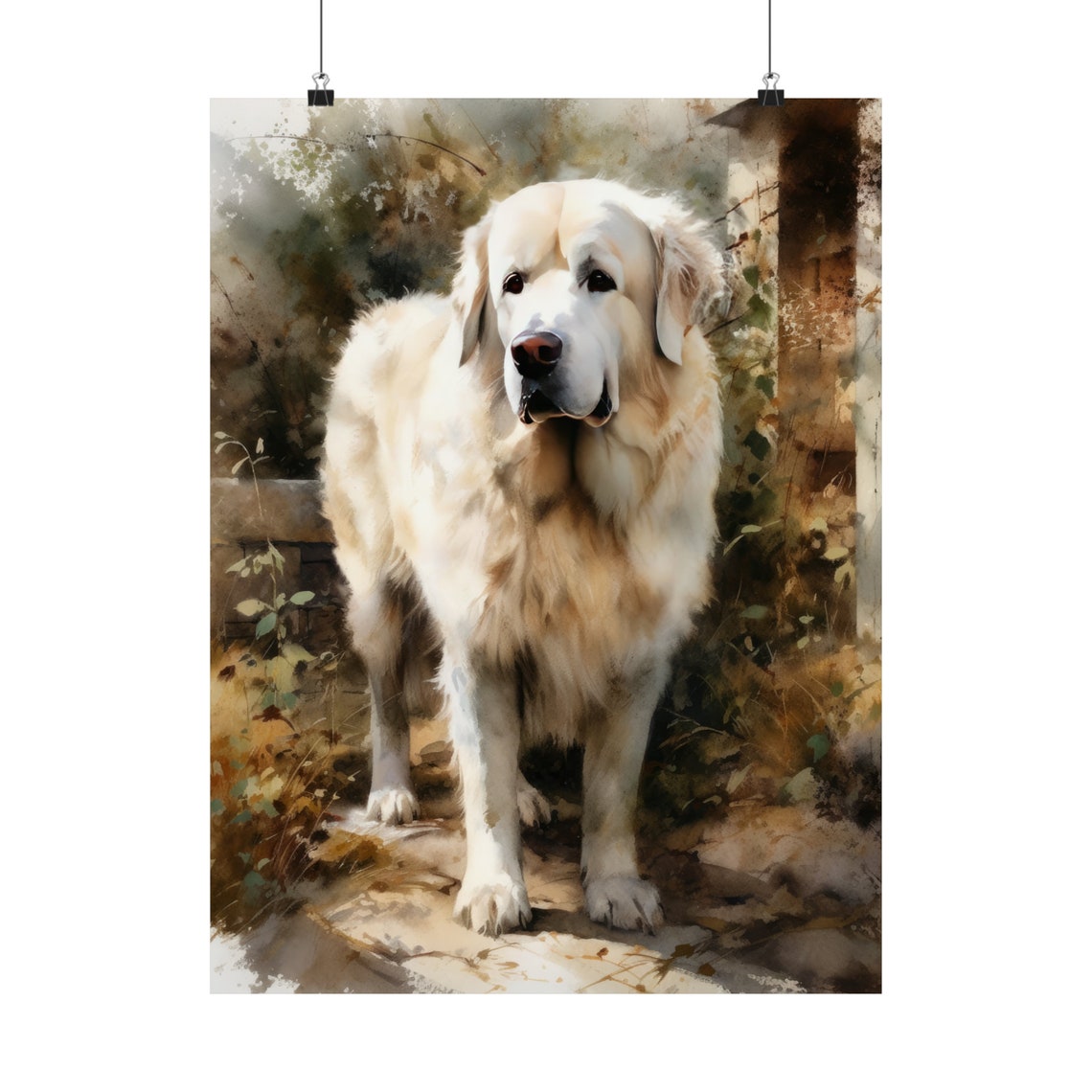 Great Pyrenees Dog Art Print Dog Wall Art Animal Art Print Animal Art Poster Dog Lover Gift Colorful Animal Wall Art Cool Dog Art - Image 5