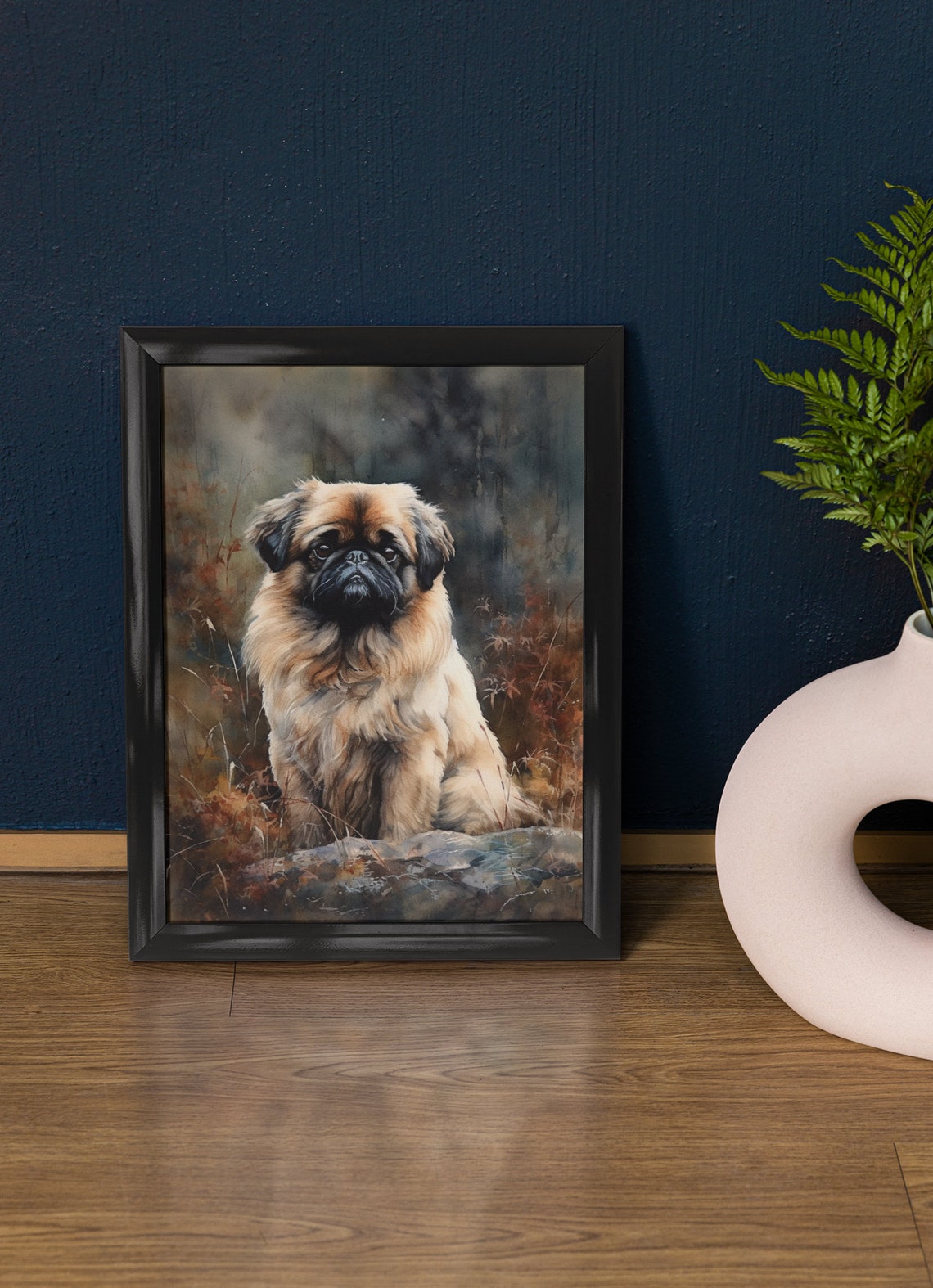 Pekingese Dog Art Print Dog Wall Art Animal Art Print Animal Art Poster Dog Lover Gift Colorful Animal Wall Art Cool Dog Art