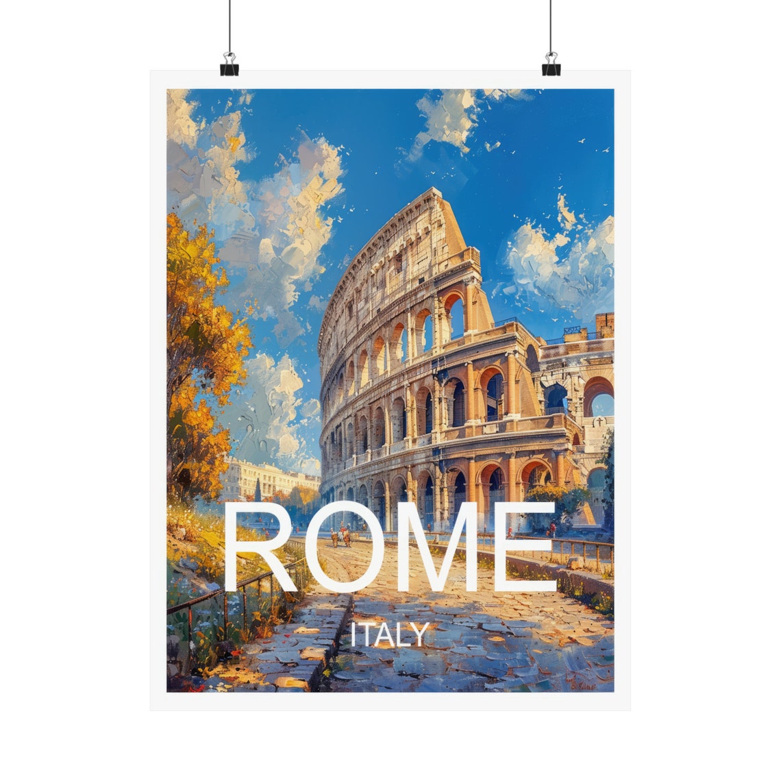 Rome Italy Colosseum Golden Light Ancient Ruins Travel Poster - Image 5