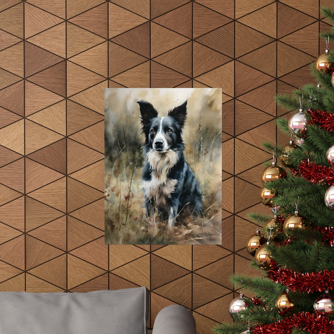 Border Collie Dog Art Print Dog Wall Art Animal Art Print Animal Art Poster Dog Lover Gift Colorful Animal Wall Art Cool Dog Art - Image 3