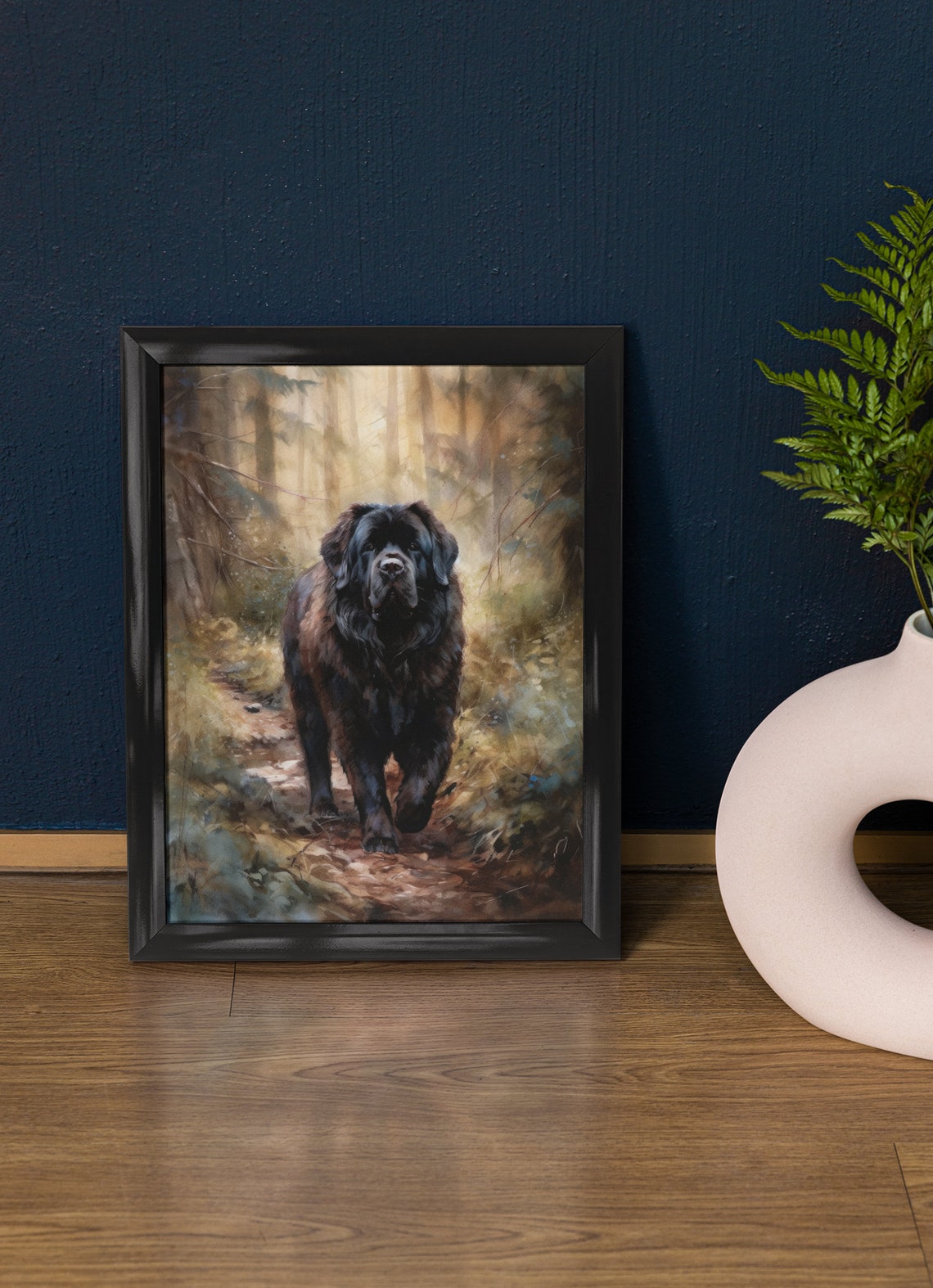 Newfoundland Dog Art Print Dog Wall Art Animal Art Print Animal Art Poster Dog Lover Gift Colorful Animal Wall Art Cool Dog Art