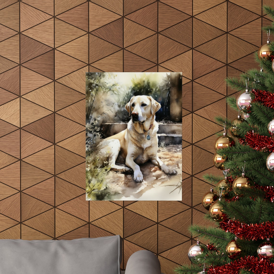 Yellow Labrador Retriever Dog Art Print Dog Wall Art Animal Art Print Animal Art Poster Dog Lover Gift Colorful Animal Wall Art - Image 3