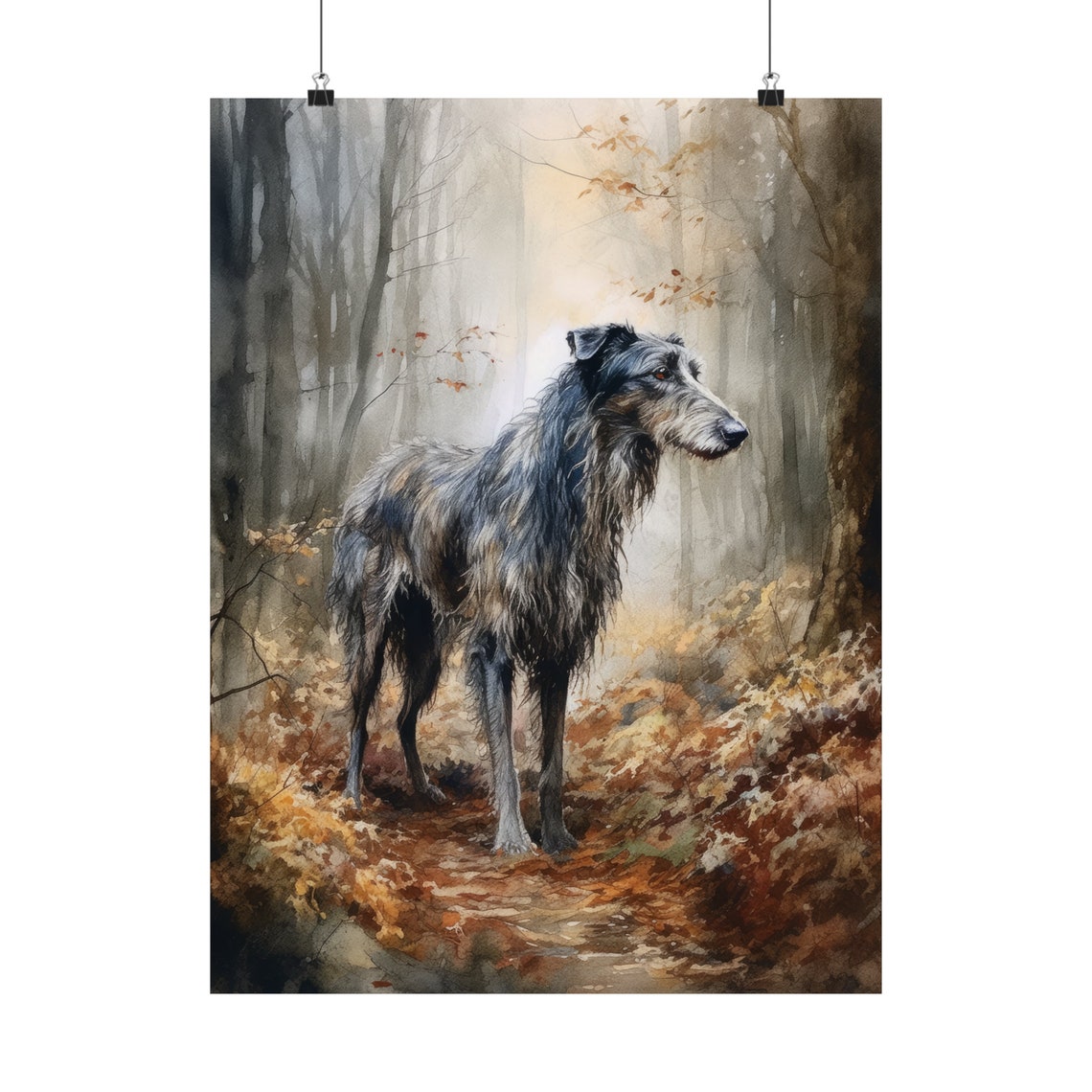 Scottish Deerhound Dog Art Print Dog Wall Art Animal Art Print Animal Art Poster Dog Lover Gift Colorful Animal Wall Art Cool Dog Art - Image 5