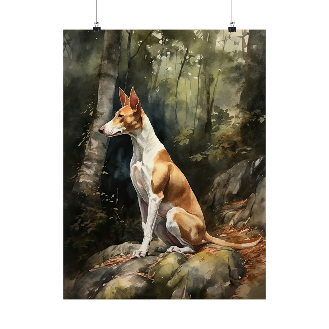 Ibizan Hound Dog Art Print Dog Wall Art Animal Art Print Animal Art Poster Dog Lover Gift Colorful Animal Wall Art Cool Dog Art - Image 5