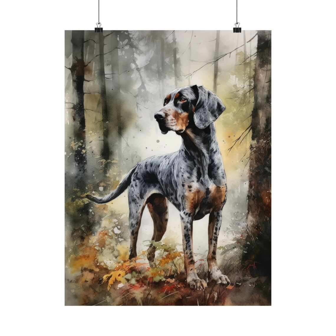 Bluetick Coonhound Dog Art Print Dog Wall Art Animal Art Print Animal Art Poster Dog Lover Gift Colorful Animal Wall Art Cool Dog Art - Image 5