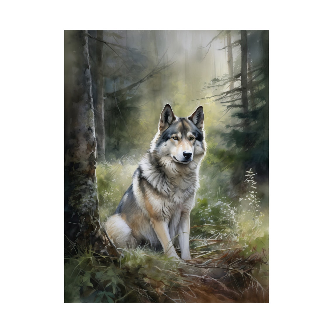 Alaskan Malamute Dog Art Print Dog Wall Art Animal Art Print Animal Art Poster Dog Lover Gift Colorful Animal Wall Art Cool Dog Art - Image 4