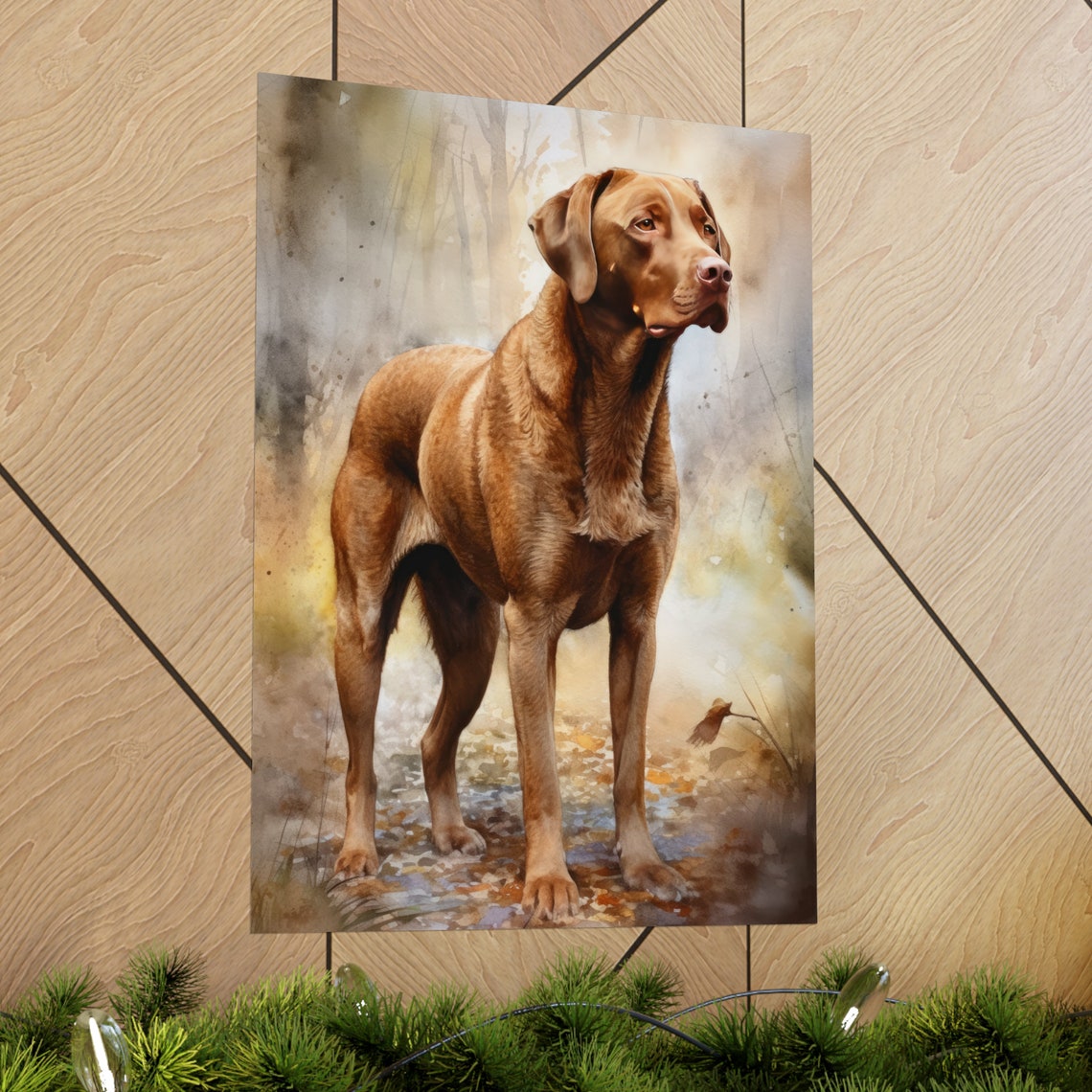 Chesapeake Bay Retriever Dog Art Print Dog Wall Art Animal Art Print Animal Art Poster Dog Lover Gift Colorful Animal Wall Art - Image 2