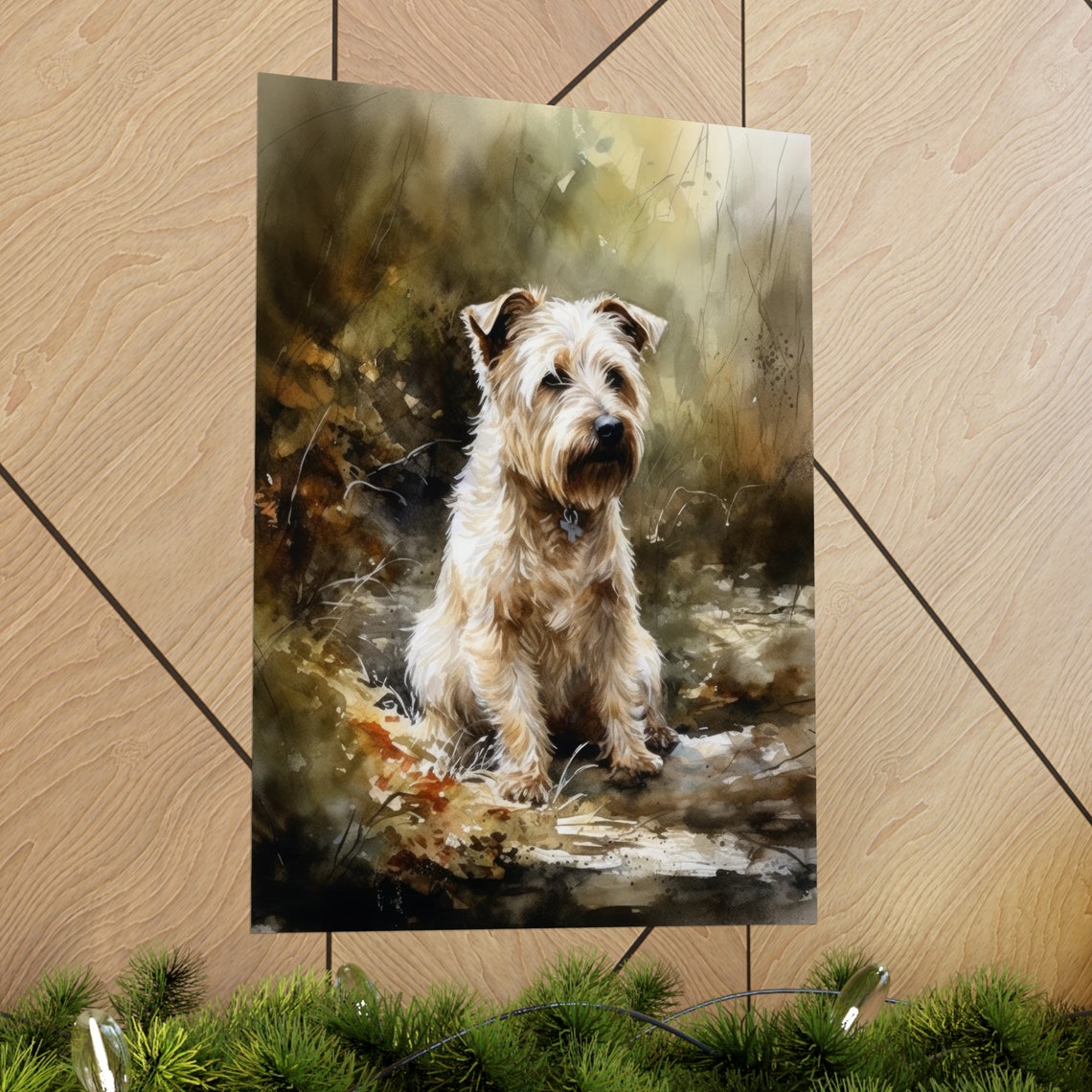 Glen Of Imaal Terrier Watercolor Autumn Forest Portrait Dog Poster - Image 2