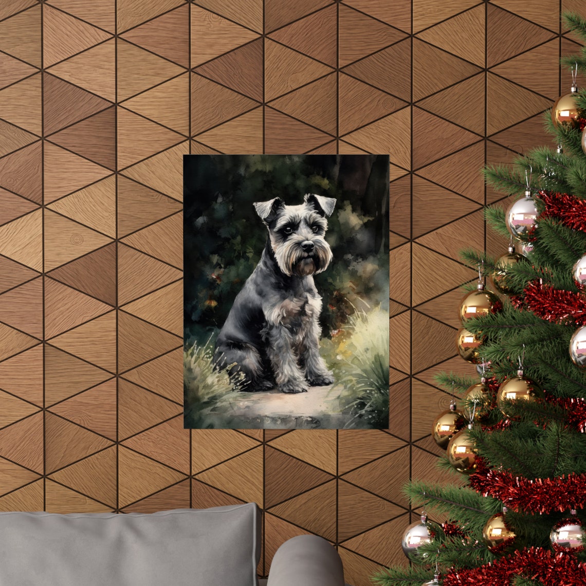 Miniature Schnauzer Dog Art Print Dog Wall Art Animal Art Print Animal Art Poster Dog Lover Gift Colorful Animal Wall Art Cool Dog Art - Image 3