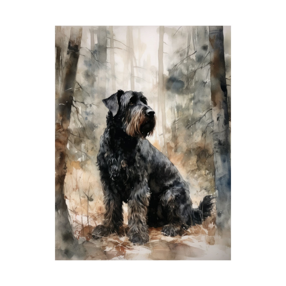Black Russian Terrier Dog Art Print Dog Wall Art Animal Art Print Animal Art Poster Dog Lover Gift Colorful Animal Wall Art Cool Dog - Image 4