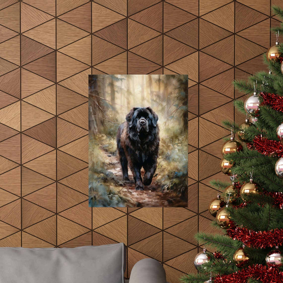 Newfoundland Dog Art Print Dog Wall Art Animal Art Print Animal Art Poster Dog Lover Gift Colorful Animal Wall Art Cool Dog Art - Image 3