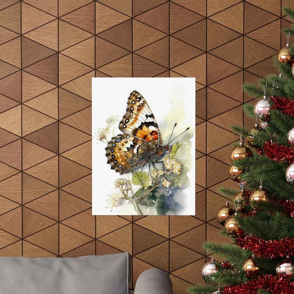 Phaon Crescent Butterfly Art Print Butterfly Home Dcor Watercolor Butterfly Painting Insect Wall Art Nature Lover Butterflies Artwork - Image 3