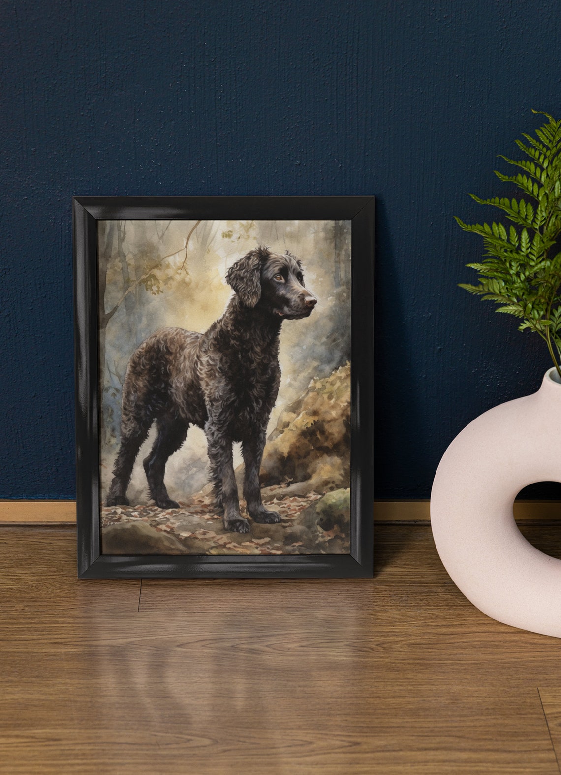 Curly Coated Retriever Dog Art Print Dog Wall Art Animal Art Print Animal Art Poster Dog Lover Gift Colorful Animal Wall Art Cool Dog