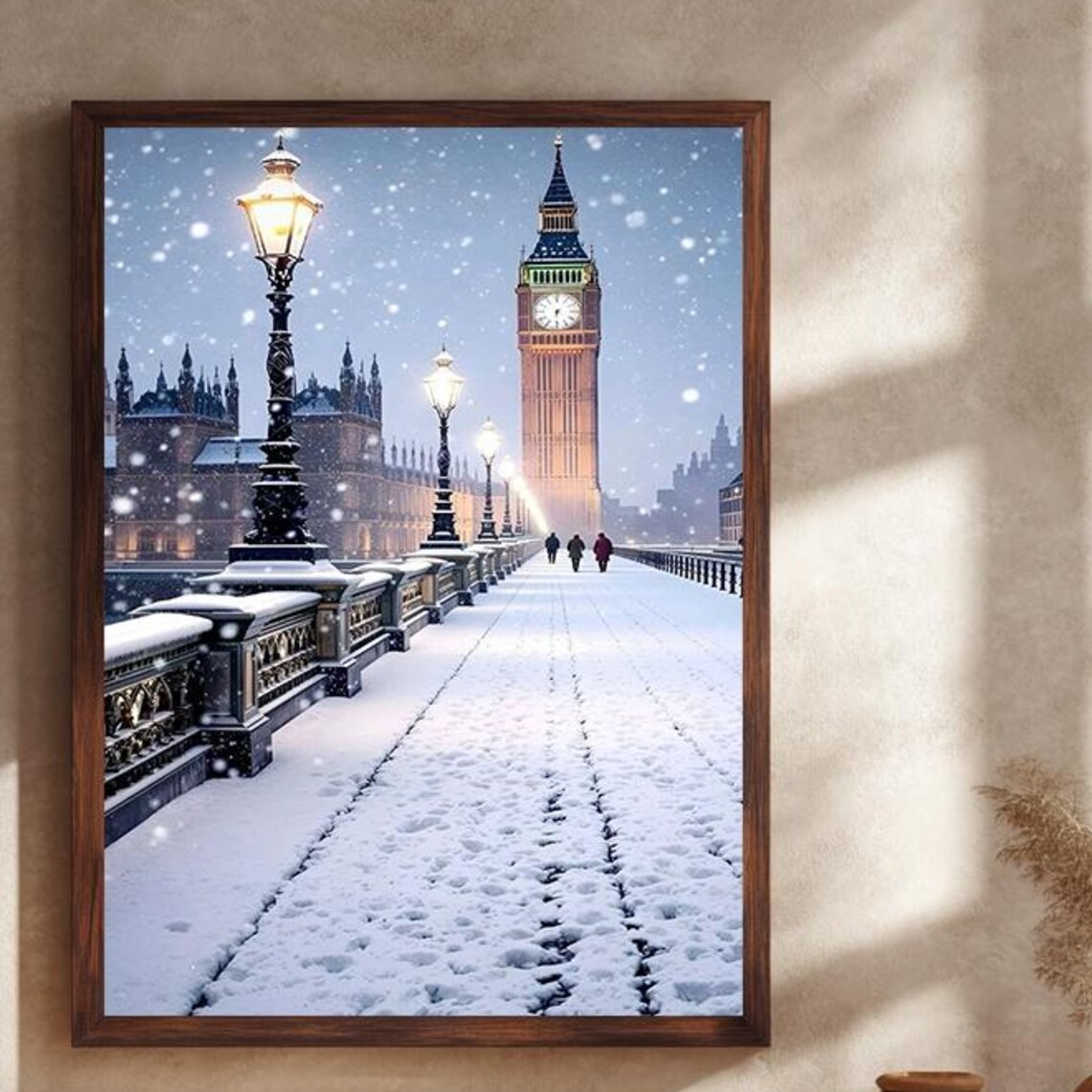 London Big Ben Winter Cityscape Art Print