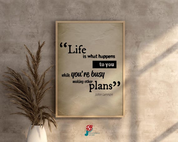 Life Happens Quote Wall Art Typography Poster About Life Inspirational Wall Decor Jpg Art Print For Home Gift