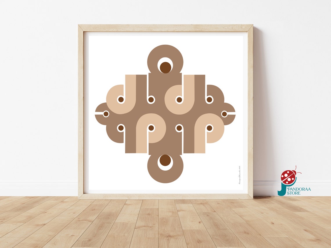Boho Square Geometric Art Print