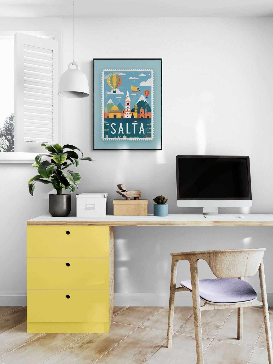 Salta Argentina Vintage Postage Stamp Andes Mountains Travel Poster - Image 5