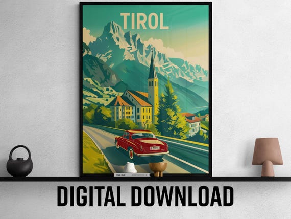 Tyrol Poster File Vintage Art Decor Wall Art For Living Room Unique Housewarming Gift