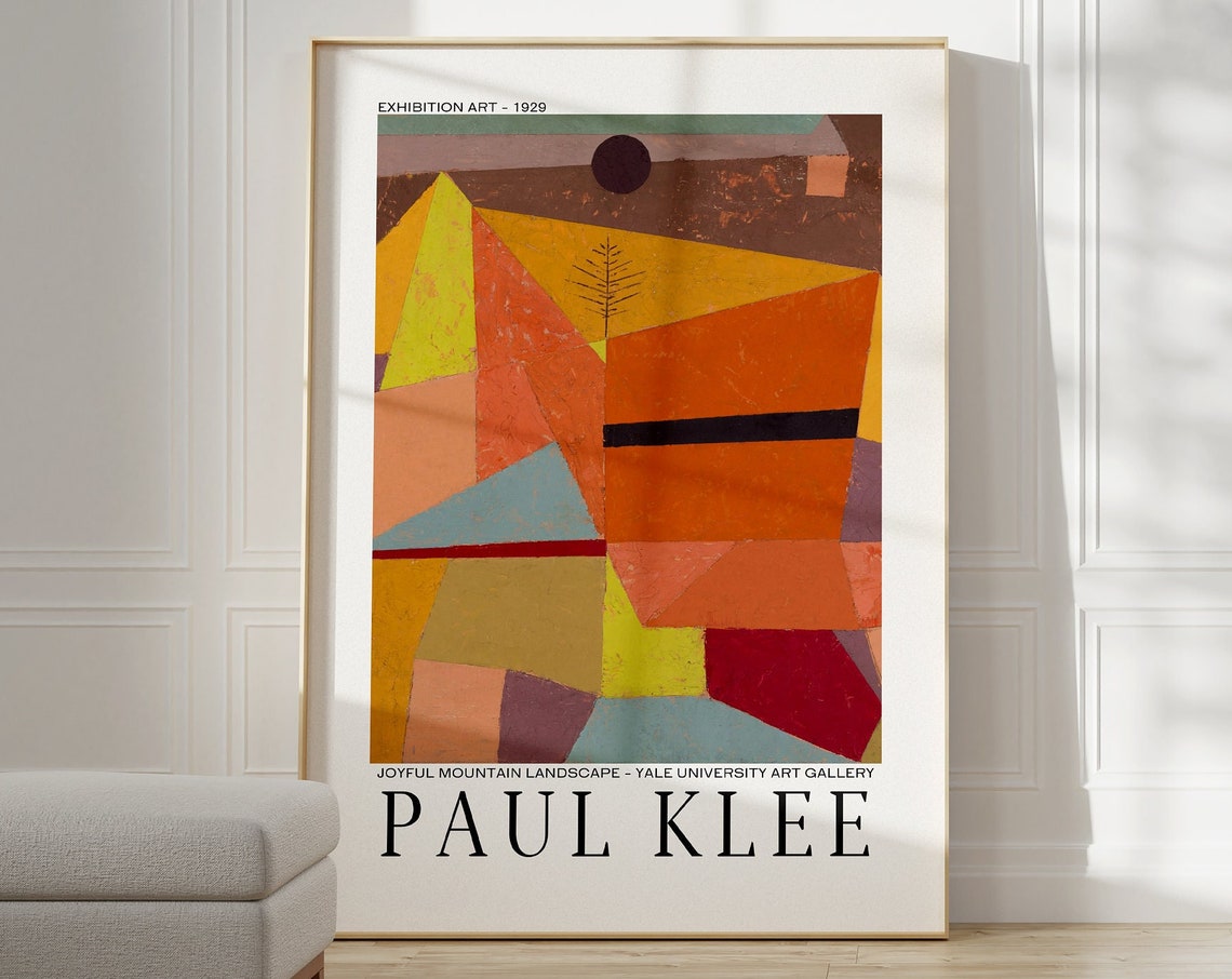 Paul Klee Joyful Mountain Landscape 1929 Geometric Abstract Poster