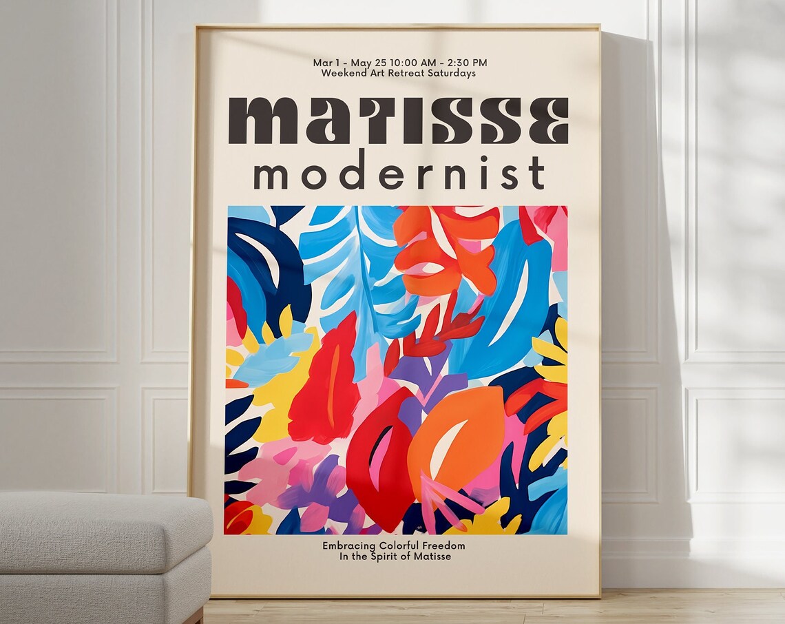 Matisse Cut Outs Poster, Modern Gallery Exhibition Art