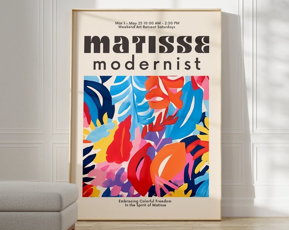 Matisse Cut Outs Poster, Modern Gallery Exhibition Art