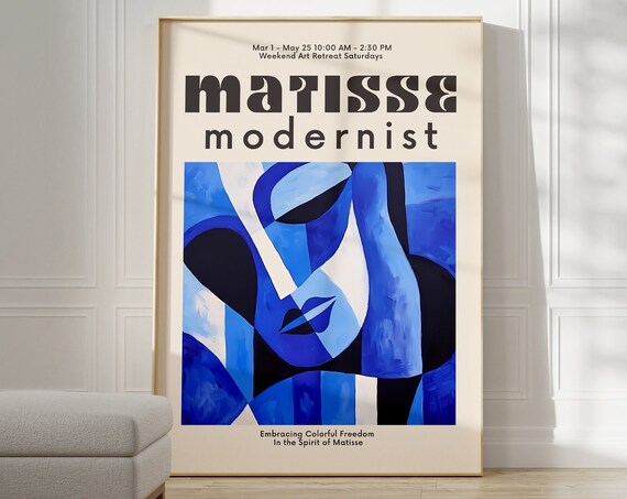 Henri Matisse Modernist Blue Face Weekend Art Retreat Event Poster