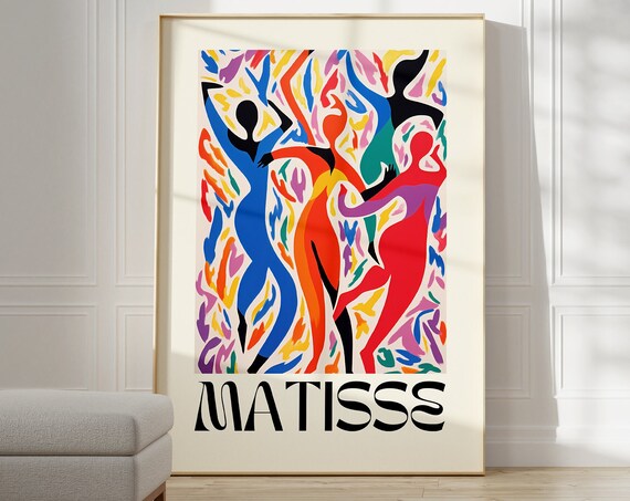 Matisse Joyful Dancing Figures Rainbow Colors Celebration Poster