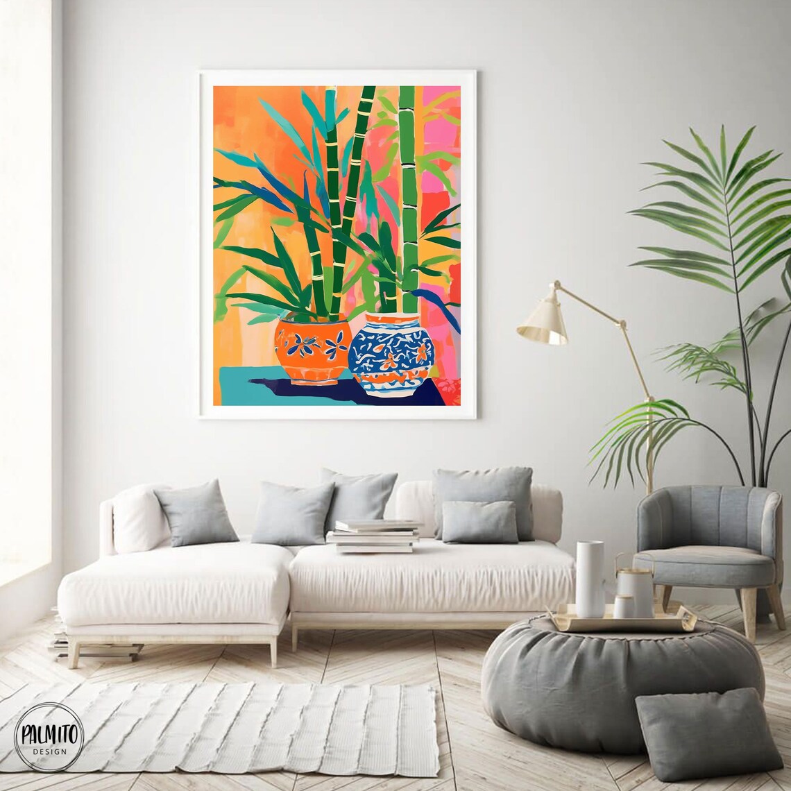 Colorful Gouache Pots Art Print, Bold Bright Colors - Image 4