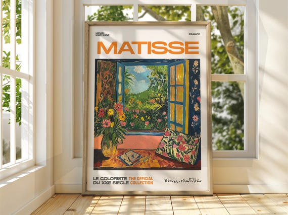 Henri Matisse Floral Patio Art Exhibition Print Gallery Classic Fauvism Painting