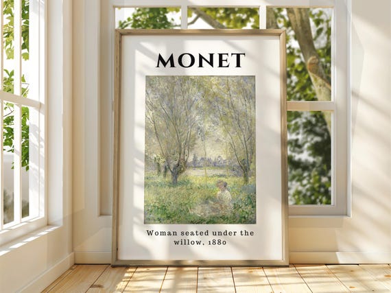 Claude Monet Poster Watercolour Art Print Vintage French Home Decor Famous Impressionism Gallery