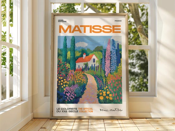 Henri Matisse Floral Path Art Exhibition Print Gallery Classic Village Tropical