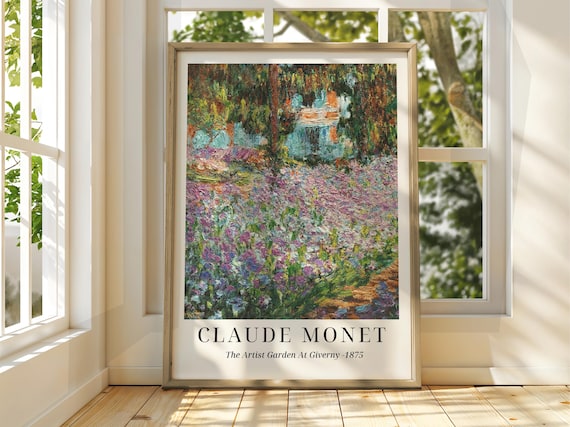 Claude Monet The Artist Garden At Giverny 1875 Poster Floral Painting Art View