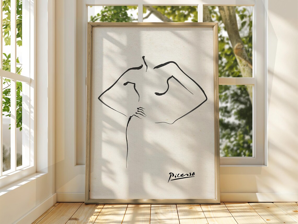 Pablo Picasso Exhibition Line Classic Poster
