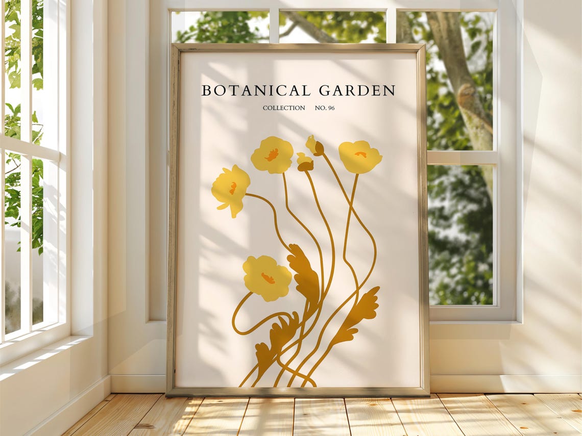 Botanical Garden Collection No.96 Sunny Yellow Buttercup Print