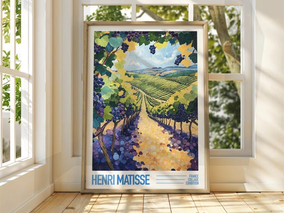 French Vineyard Henri Matisse Exhibition Poster Gallery Print Classic Art Fauvism Painting
