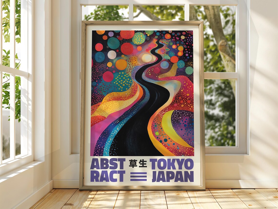 Abstract Space Poster Dot Art Exhibition Japanese Gallery Print Star Japan