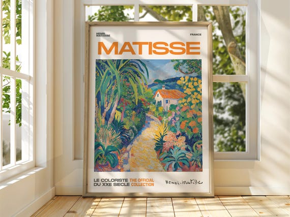 Henri Matisse Floral Path Art Exhibition Print Gallery Classic Village Tropical