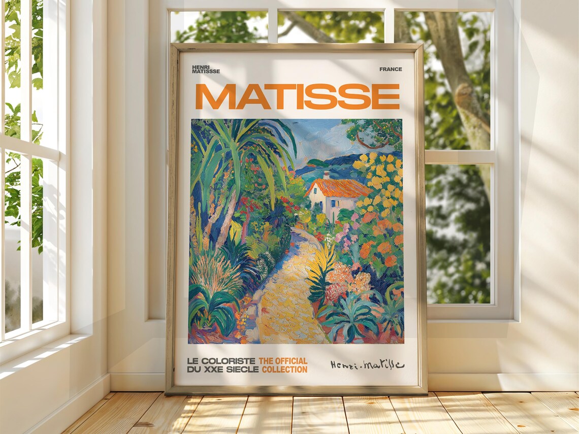 Henri Matisse Floral Path Cottage Garden Exhibition Gallery Poster